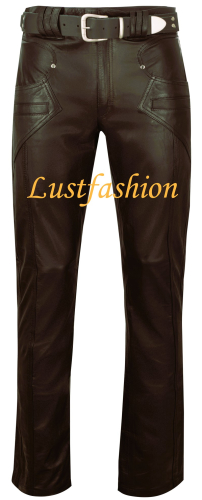 Design Lederhose dunkelbraun W36 L34